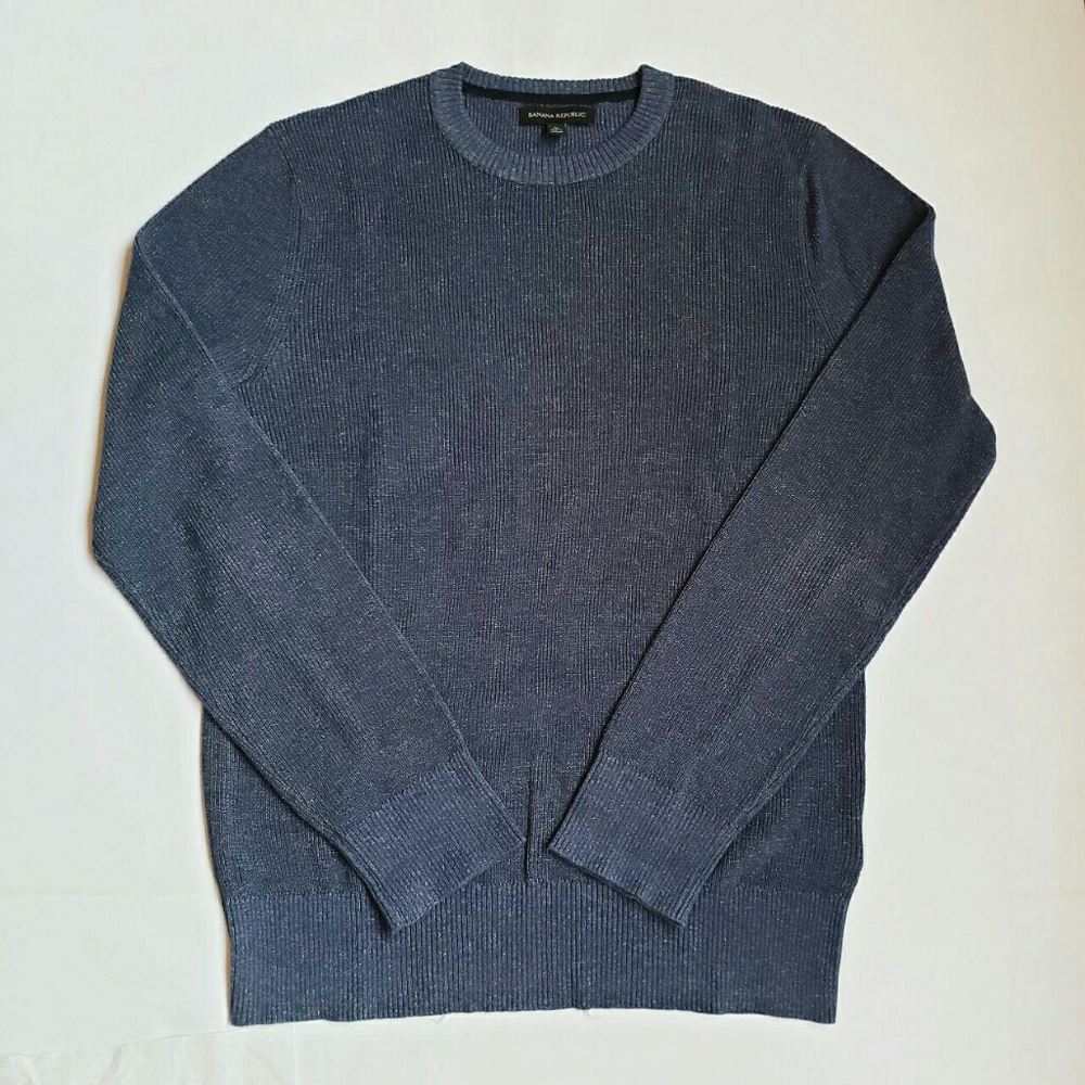 Men's Banana Republic Blue Ribbed Sweater